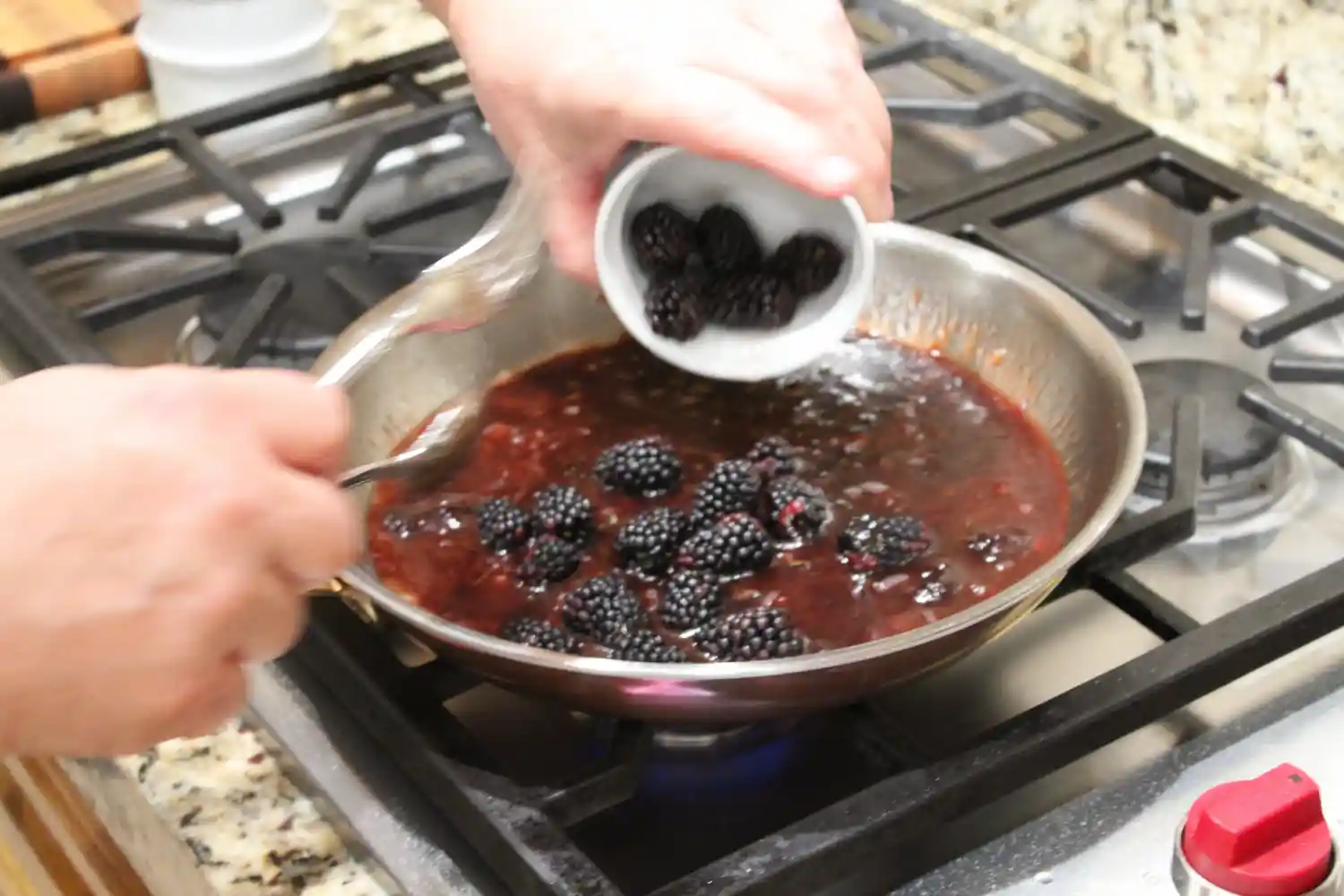 Pan-Seared Duck Breast with Blackberry Cognac Sauce