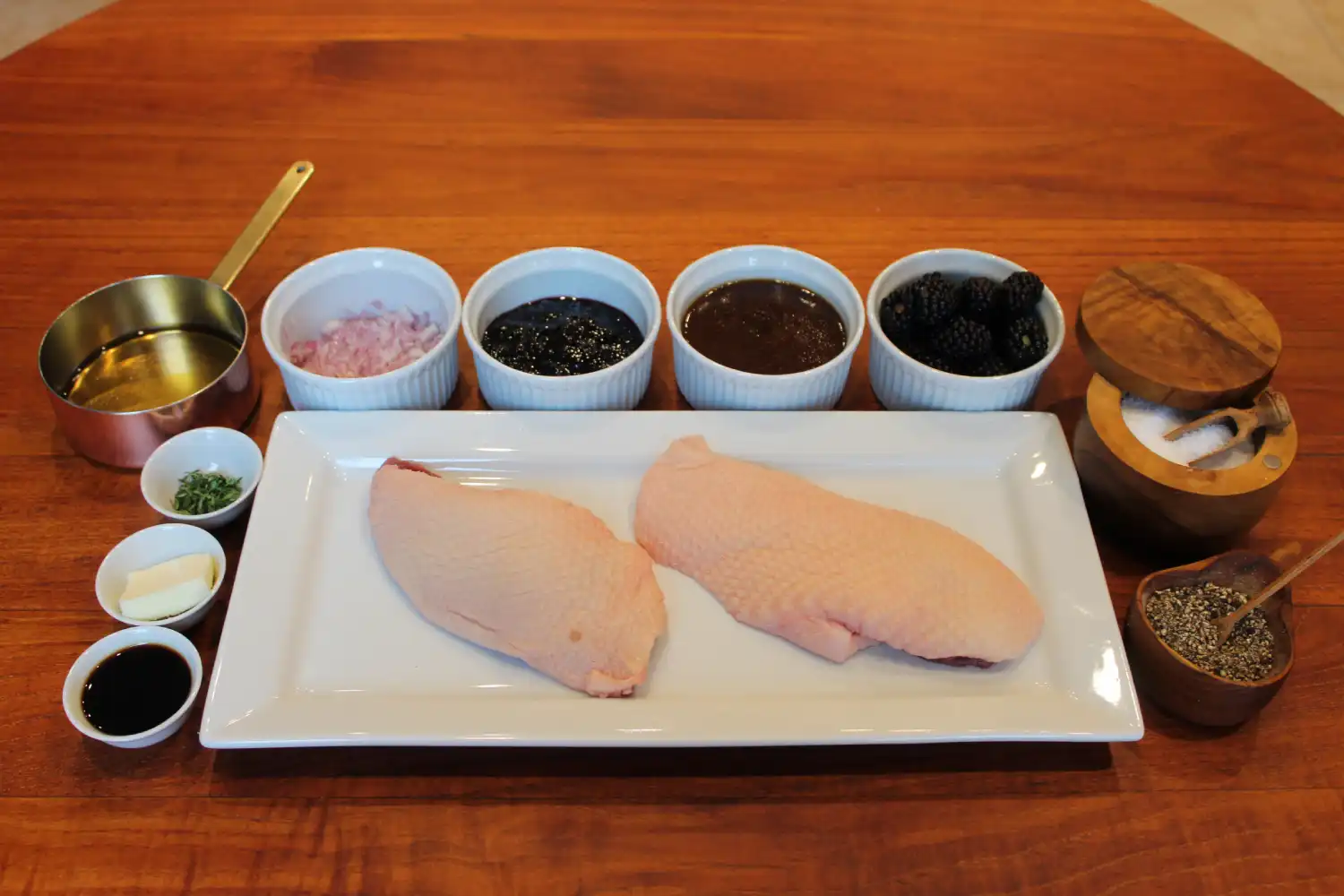 Pan-Seared Duck Breast with Blackberry Cognac Sauce