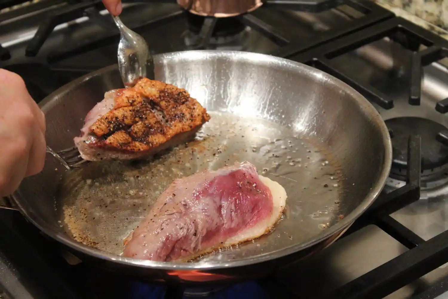 Pan-Seared Duck Breast with Blackberry Cognac Sauce
